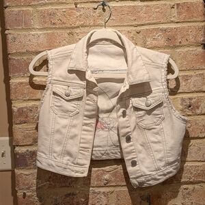 Upcycled Floral Denim Vest